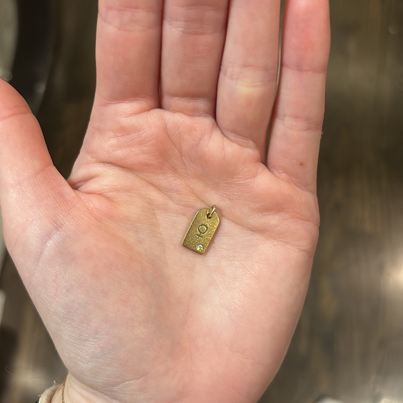 Tiffany & Co. 18k Gold Female Gender Symbol Tag Charm Pendant W/ Diamond - Picture 7 of 7